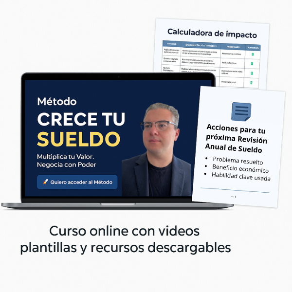 Mockup del curso Crece tu Sueldo